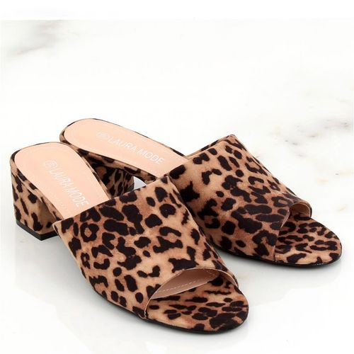 Klapki na obcasie leopard QL-89 Leopard r.41 na Arena.pl