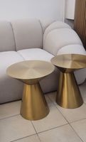 STOLIKI ZŁOTE GOLD, KOMPLET, STOLIKI NOCNE, METALOWE 40/45