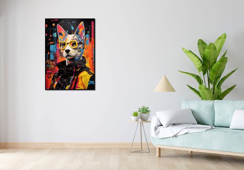 Plakat 68x98cm Kot w Miejskim Stylu zdjęcie 4