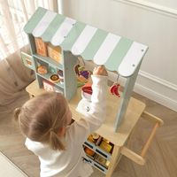 SUPERMARKET SKLEP XXL KAWIARNIA STRAGAN WIELOFUNKCYJNY DREWNIANY 5w1 WOOPIE