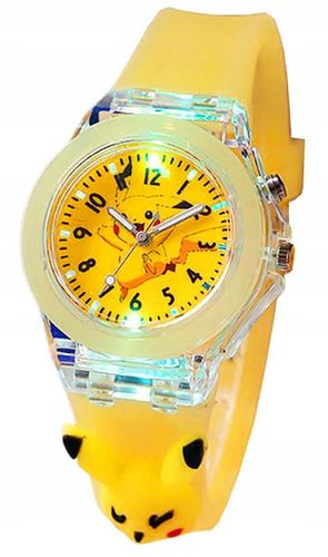 zegarek dziecięcy wskazówkowy LED dla dzieci POKEMONY świecący PIKACHU na Arena.pl