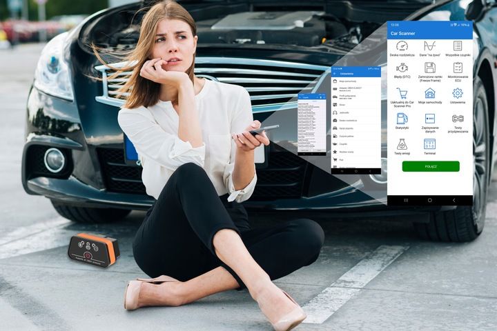 INTERFEJS DIAGNOSTYCZNY OBD2 BLUETOOTH ANDROID iOS WINDOWS - MENU PL BT 4.0 zdjęcie 1