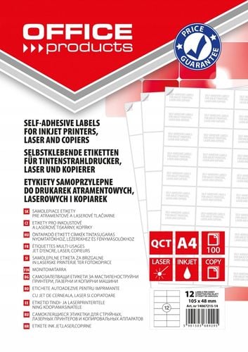 etykiety office products 105x48 białe (100) na Arena.pl