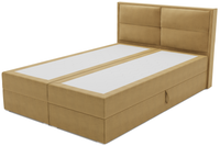 Łóżko Kontynentalne z Pojemnikiem do Sypialni Arizona 180x200 Ciemny Beż