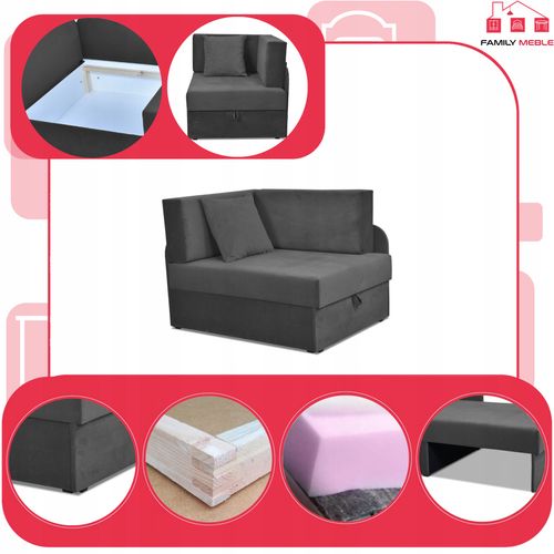 Narożnik dziecięcy Denis rozkładany pojemnik łóżko dla dzieci materac kubuś na Arena.pl