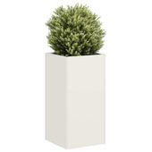 Donica, biała, 40x40x80 cm, stal walcowana na zimno