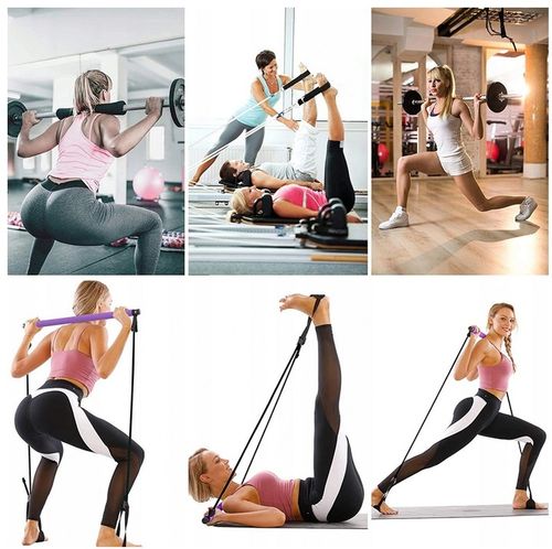 DRĄŻEK DO PILATESU BAR KIJ DO ĆWICZEŃ GUMY OPOROWE EKSPANDERY Z DRĄŻKIEM na Arena.pl