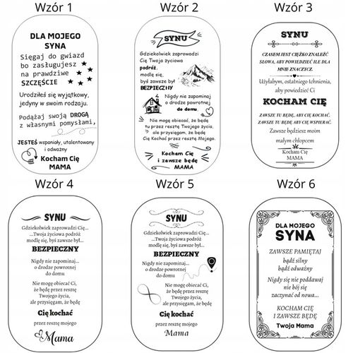 Srebrny Nieśmiertelnik Grawer Prezent dla Syna od Mamy Naszyjnik Męski BOX na Arena.pl