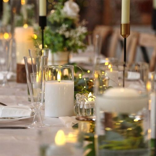 3 ŚWIECE ŚWIECZKI OZDOBNE LED SZKŁO DEKORACYJNE ŚWIĄTECZNE + PILOT na Arena.pl