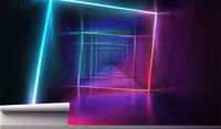 Fototapeta NEONOWY TUNEL DLA GRACZA 3D 130x80