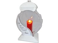 ZNICZ TATA TACIE OB BIAŁY SENTENCJA I +ŚWIECA LED CZERWONA