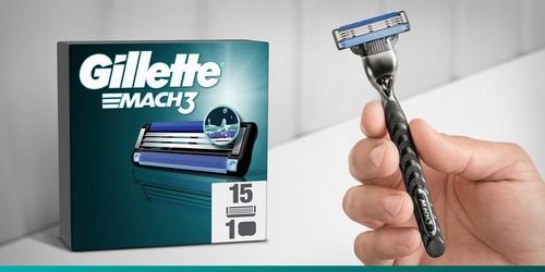 Gillette Mach3, Wkłady wymienne z 3 ostrzami do maszynki, 15 sztuk na Arena.pl