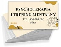 Wizytówki reklamowe 200 szt różne wzory PSYCHOTERAPIA TRENING MENTALNY