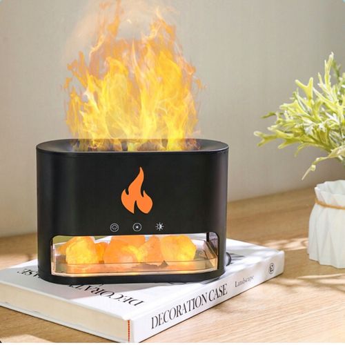 NAWILŻACZ POWIETRZA DYFUZOR KOMINEK LAMPKA NOCNA LED EFEKT PŁOMIENIA + na Arena.pl