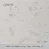 Beton architektoniczny tynk WEWNĘTRZ 15kg  / do 15m² Szary Naturalny N1