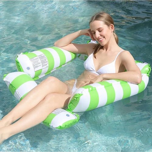 HAMAK WODNY MATERAC DO PŁYWANIA DMUCHANY Z SIATKĄ DO BASENU LEŻAK PLAŻOWY na Arena.pl