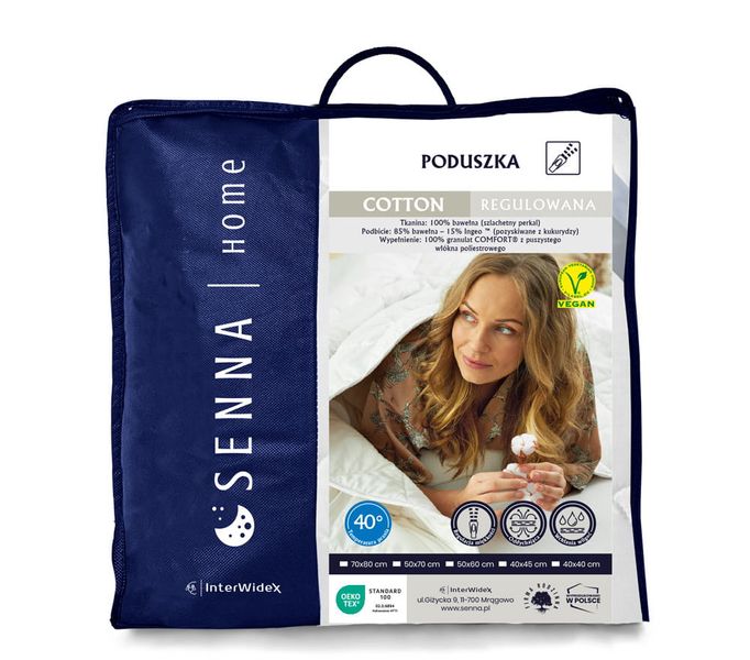 Poduszka regulowana 40x40cm COTTON | Inter Widex zdjęcie 4