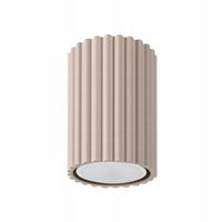 Spot sufitowy taupe okrągły karbowany tuba 10 cm 1xGU10 10W KARBON Sollux