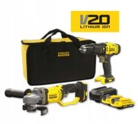 ZESTAW SFMCD700 SFMCG400 18V V20 2*2.0AH SFMCK471D2S-QW STANLEY