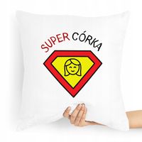 Poduszka Prezent Dla Córki Super Córka Prezent Z Nadrukiem Ze Zdjęciem