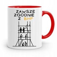 Kubek Czerwony Budowlańca Majstra Fachowca Prezent Z Nadrukiem Ze Zdjęciem
