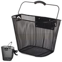 duży kosz rowerowy metalowy koszyk do roweru click