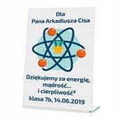 Prezent dla NAUCZYCIELA FIZYKI statuetka z NADRUKIEM DEDYKACJI PODZIĘKOWAŃ