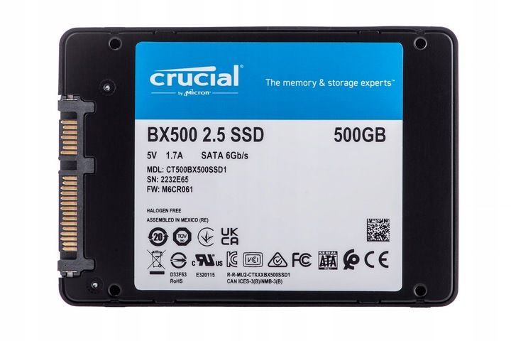 Dysk SSD CRUCIAL BX500 500GB SATA III 2.5'' zdjęcie 2