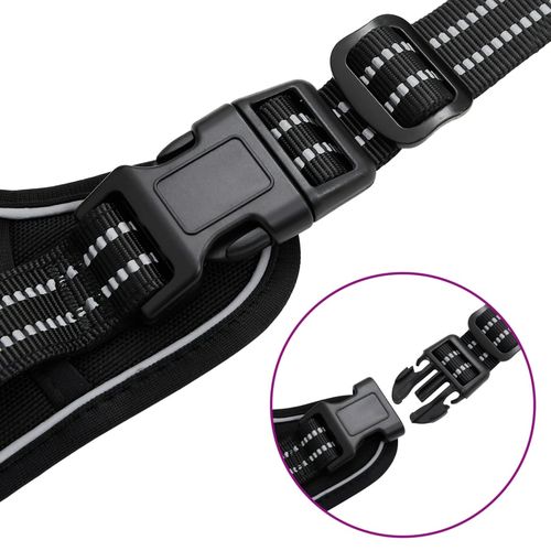 Szelki dla psa z odblaskowymi paskami, regulowane, czarne, M na Arena.pl