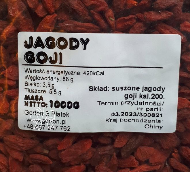 Jagody goji suszone 1kg Pan zdrówko zdjęcie 3