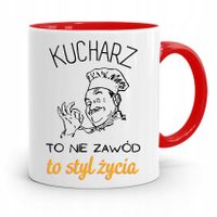 Kubek Czerwony Dla Kucharza Kucharki To Styl Życia Z Nadrukiem Ze Zdjęciem