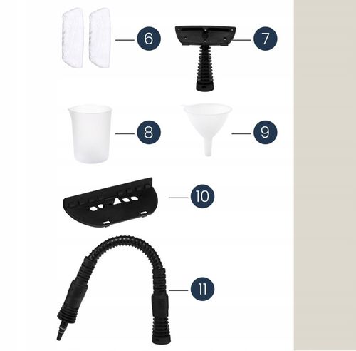 MYJKA PAROWA PAROWNICA NA PLUSKWY CZYŚCIK CIŚNIENIOWY 1000W 3BAR 8 KOŃCÓWEK na Arena.pl