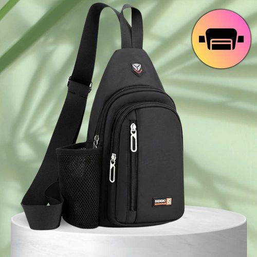 Plecak sportowy torba męska na ramię lekka saszetka wodoodporna czarna na Arena.pl