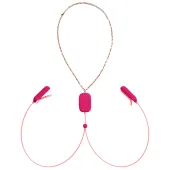 ohmibod sphinx klipsy wibracyjne bluetooth, silikon, rożowe, aplikacja