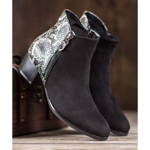 Czarne Botki Snake Print r.37 na Arena.pl