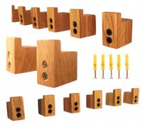 Wieszak na Kask Drewniany do Przedpokoju Sauny Łazienki na ręczniki Dębowy