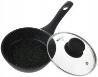 PATELNIA MARMUROWA GŁĘBOKA 16cm z Pokrywką INDUKCJA Gaz 7711