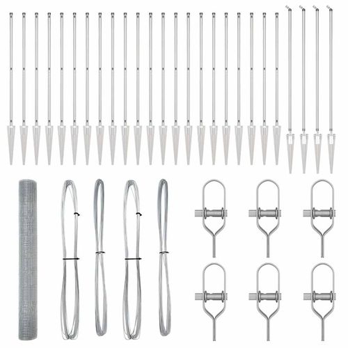 Ogrodzenie z słupkami Srebrny 1.2 x 50 m Stal na Arena.pl