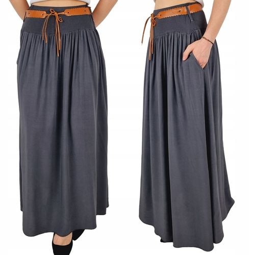 ZWIEWNA DŁUGA SPÓDNICA MAXI DO KOSTEK BOHO DAMSKA na Arena.pl