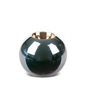 Świecznik ceramiczny kula MORA 9X9X8X2 ciemnozielony x2