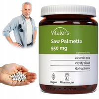 SAW PALMETTO 550 mg Palma Sabalowa Ekstrakt Prostata WŁOSY 60 kapsułek