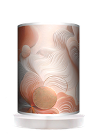 Lampa stołowa - drewniana mała - Luna Serena (beżowa)