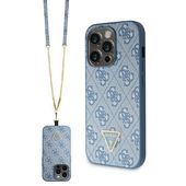 Etui Guess do iPhone 15 Pro, Niebieski