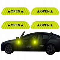 4 X NAKLEJKI ODBLASKOWE OSTRZEGAWCZE NA DRZWI SAMOPRZYLEPNE