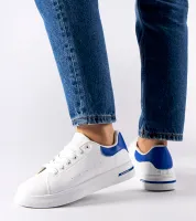 Biało-granatowe sneakersy Leland 39