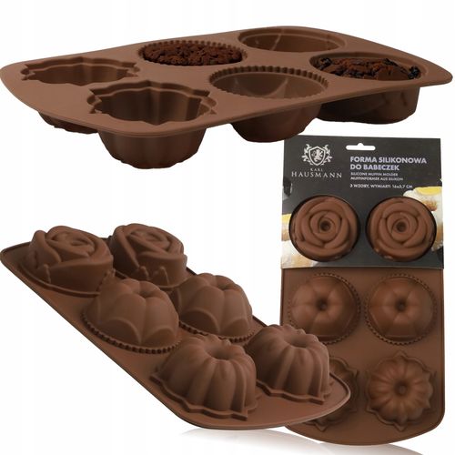 FORMA SILIKONOWA DO MUFFINEK MASY CUKIERNICZEJ CIASTA CZEKOLADY PRALIN na Arena.pl