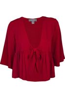 Primark Bordowa Wiązana Narzutka, Bolerko - 38 / M