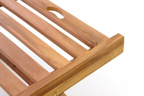 Regulowany leżak z drewna tekowego z kółkami, składany 200m na Arena.pl