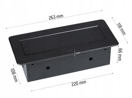 Gniazdo, Listwa Elektryczne, USB blatowe Interlook czarny na Arena.pl