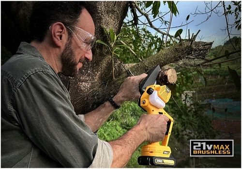 MINI PIŁA ŁAŃCUCHOWA PILARKA GAŁĘZIÓWKA AKUMULATOROWA 4" ZESTAW 2AKU IMOUM na Arena.pl